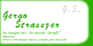 gergo strasszer business card